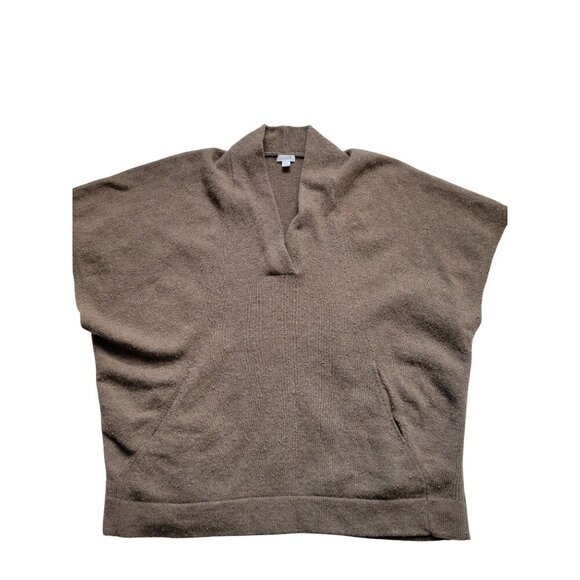 Pure Jill Wool Blend V-Neck Poncho Sweater Size L/XL Petite Lagenlook Minimalist - Picture 6 of 10